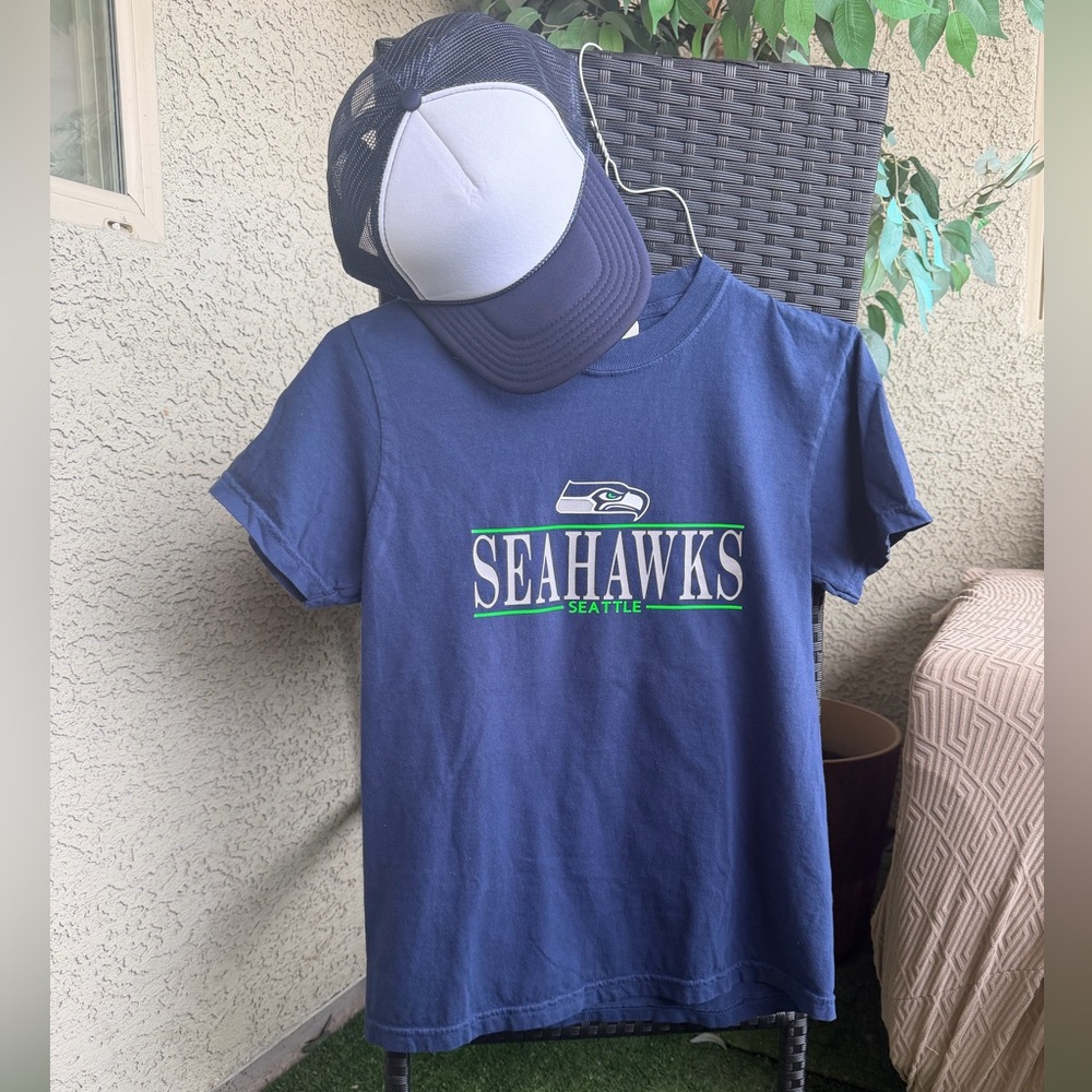 Seahawks Navy short sleeve, superbowl champions, Seattle Seahawks
